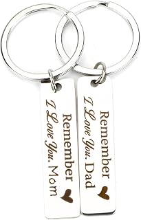 Gifts for Parents from Daughter,Matching Keychains for Parents, Keychain, Dad Keychain,Mom Keychain, Parent Gifts for Anniversary,Christmas,Birthday Gifts for Mom from Daughter, 2 Pcs
