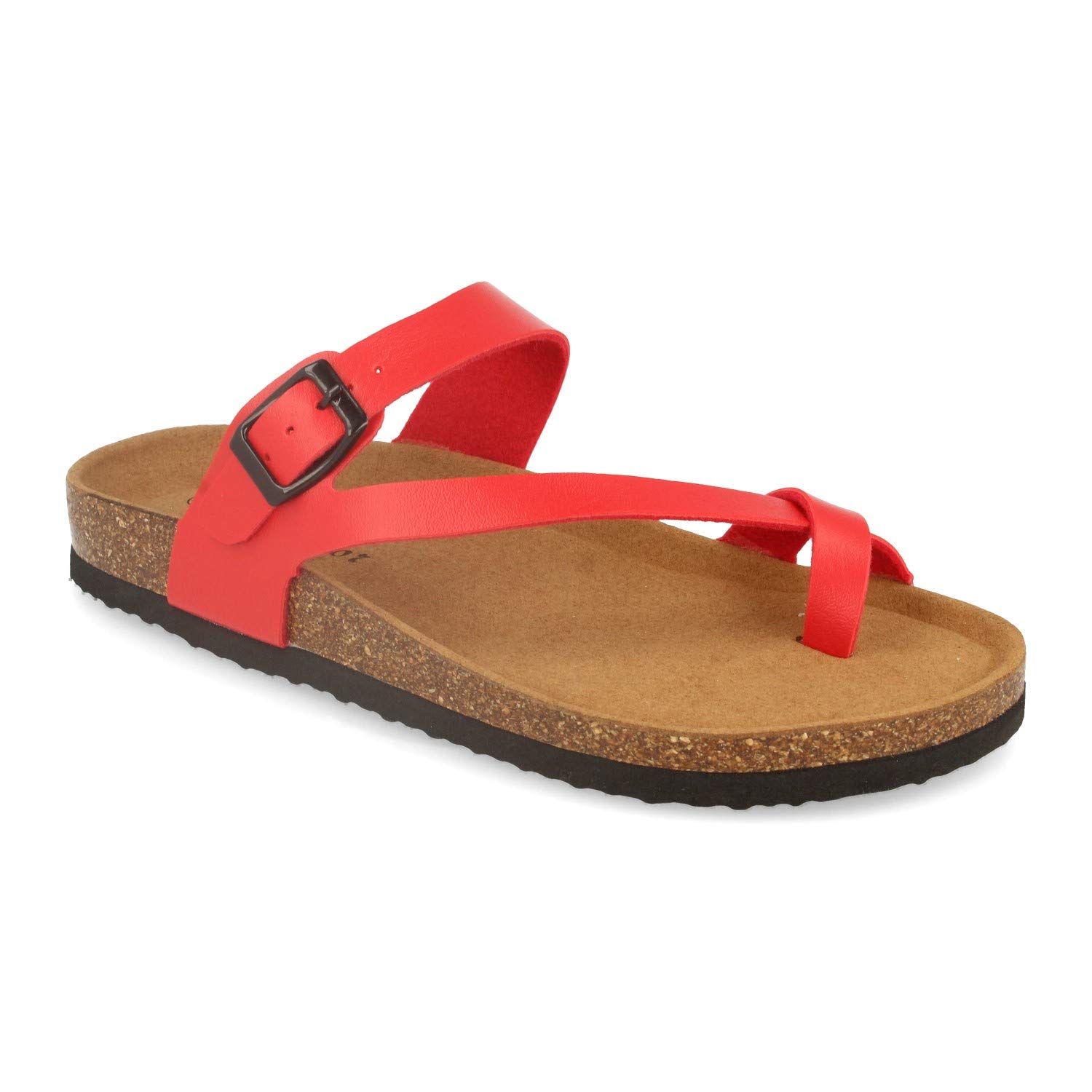 shoes&blues.es Sandalia de Dedo Mujer Tipo Esclava con Tira Cruzada y Planta Anatomica Bio. Primavera Verano 2020.