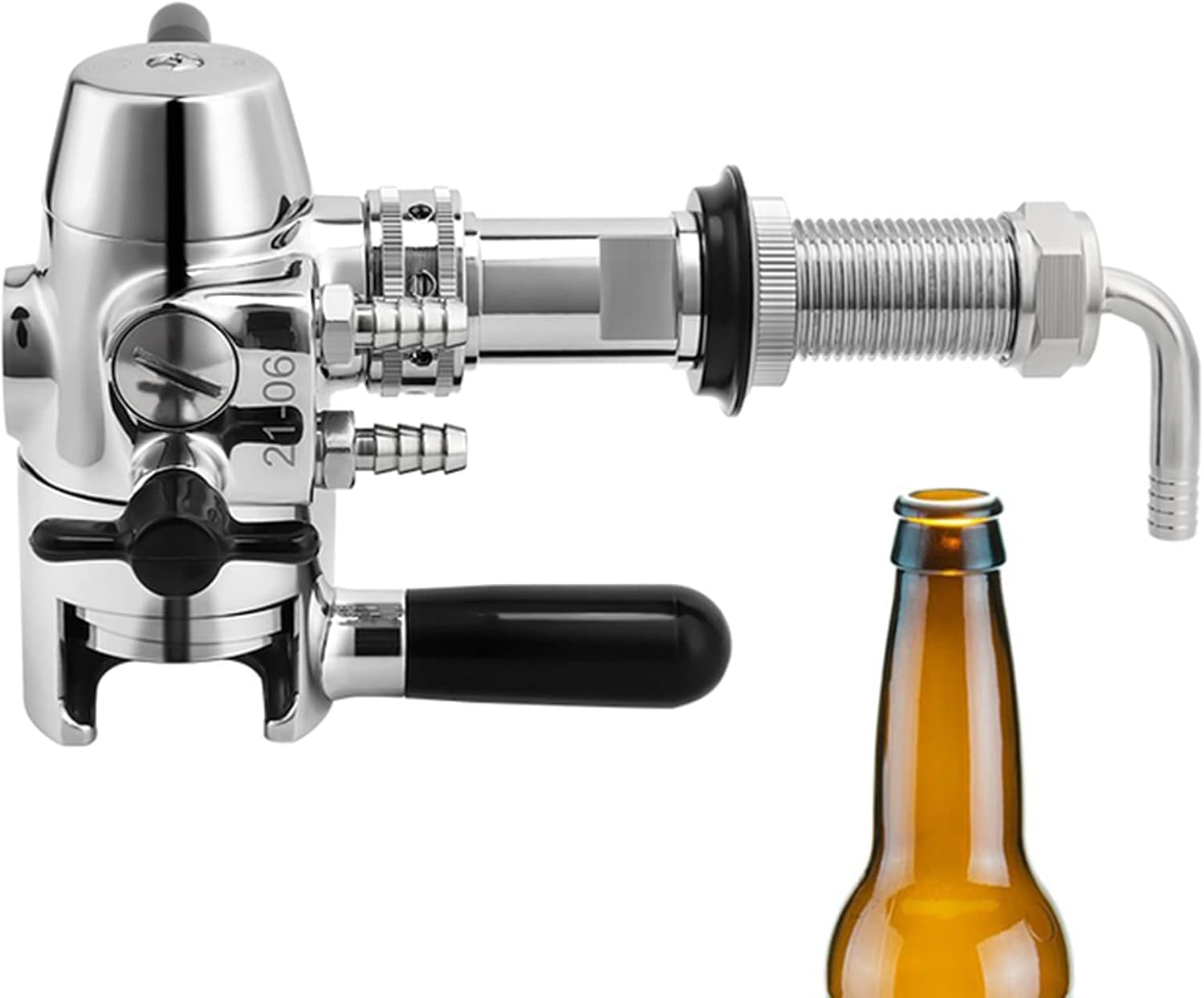 XNXYSMKJ Stainless Steel Beer Tap Defoamer & Bottle Filler for Homebrewing,Foam Control for Glass Bottles,Bottle Capacity,Enjoy Fast and Efficient Filling (28 Glassbottle)
