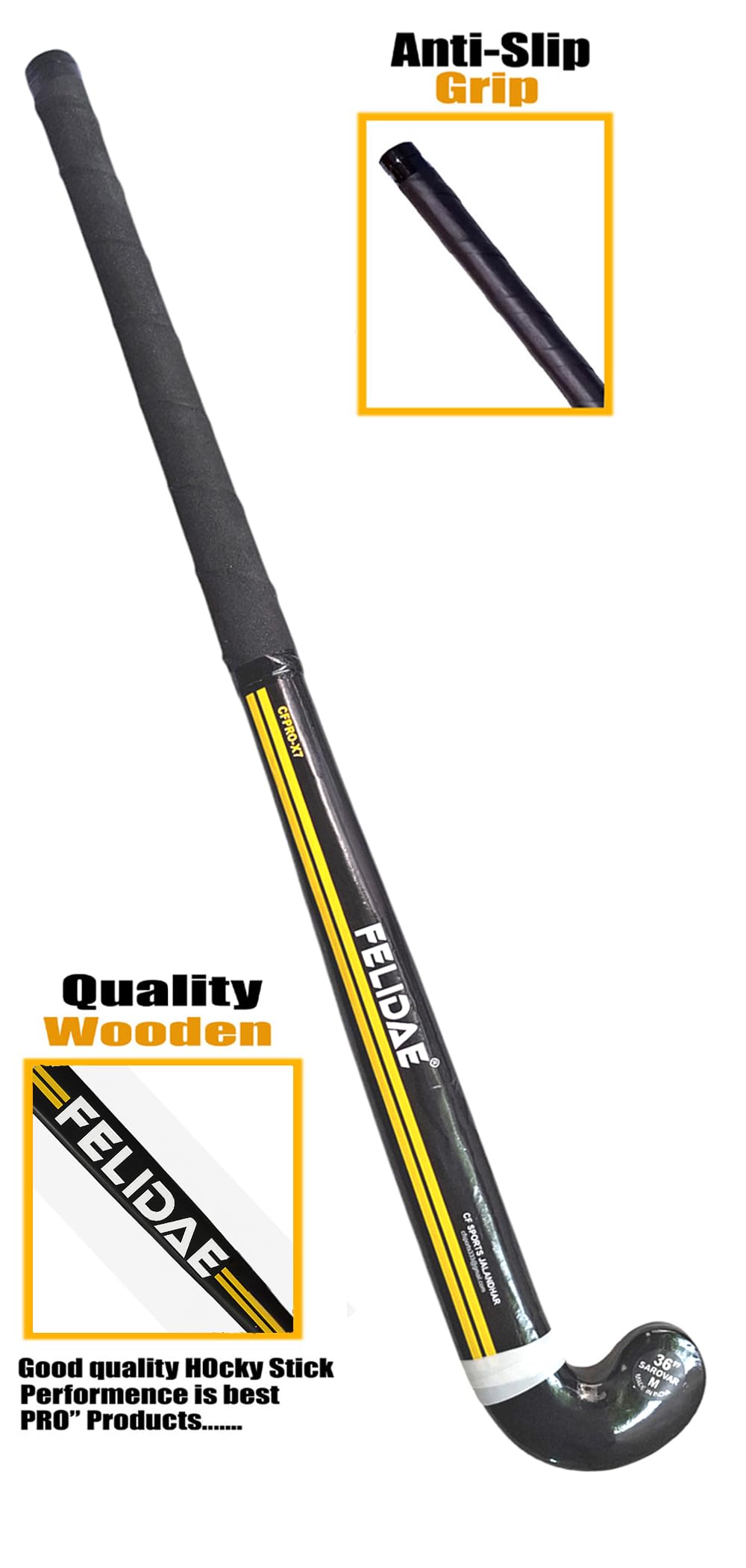 APOLESTAR Solid Combo Hockey Stick for Men/Women/Boy for Practice and Also use for Self Defence Hockey Stick - 36 inch Pack of 2-Multicolor 3
