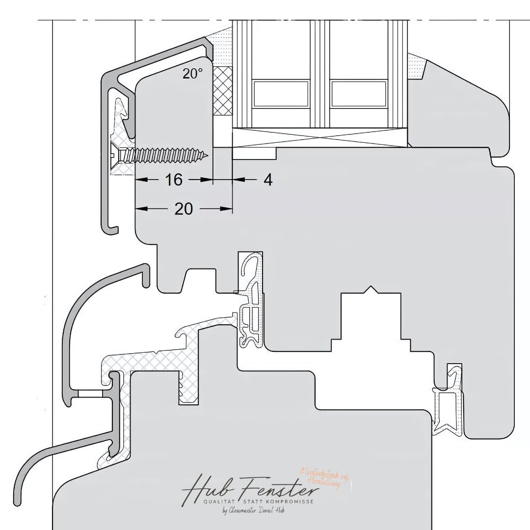 Flügelabdeckprofil L - Wetterschenkel für Holzfenster - Holz Alu Nachrüstset (Dunkelbronze G216, 120 cm)