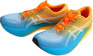 asics(アシックス) ランニングシューズ メタスピード エッジ+ METASPEED EDGE+ ブルー オレンジ 1013A116.400 スニーカー 厚底 プレート 軽量 （ブルー/２３．０/Men's）