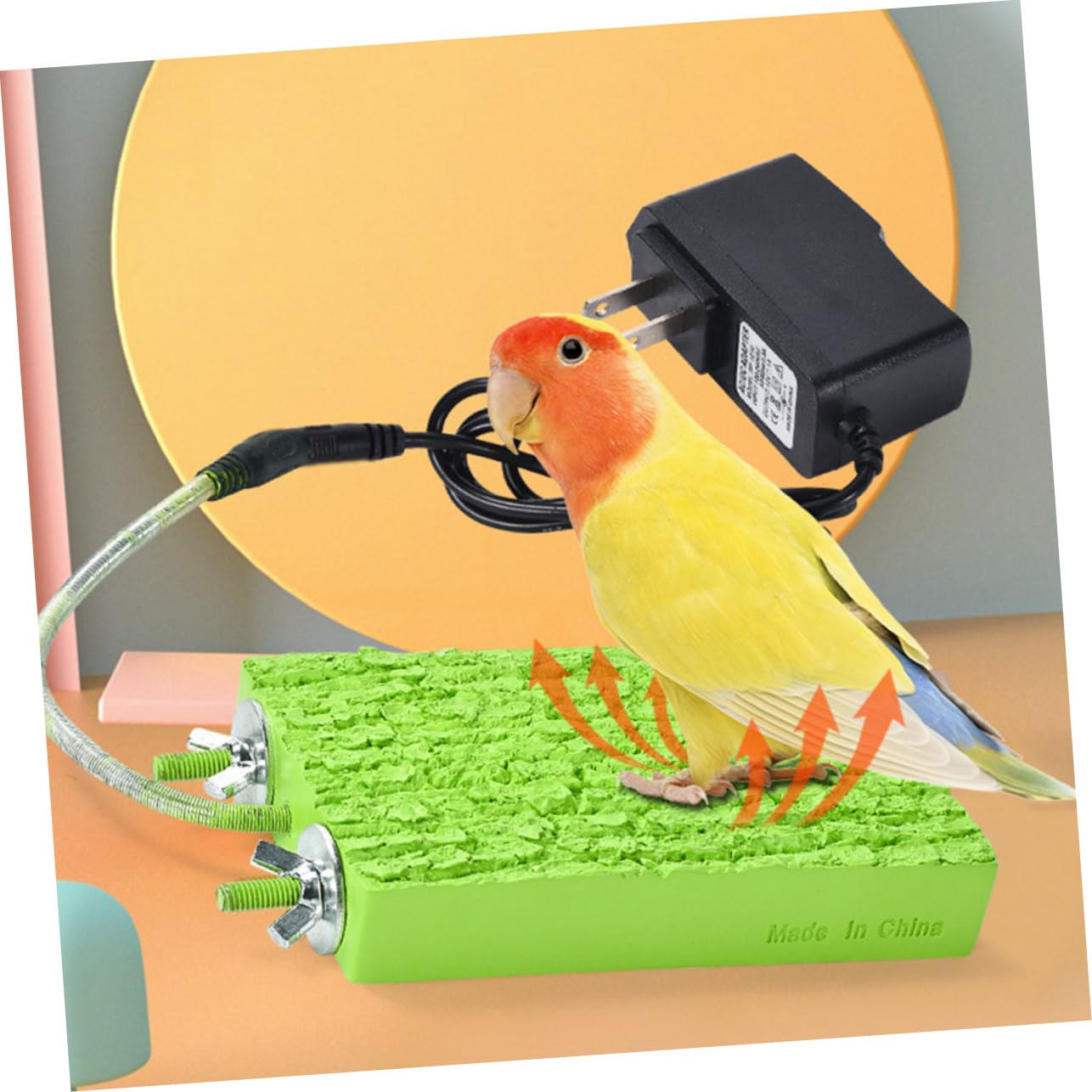 DOITOOL Plataforma Calefactora para Periquitos y Loros Soporte Térmico Accesorio De Jaula para Aves Protección Frío Fácil De Instalar y Limpiar