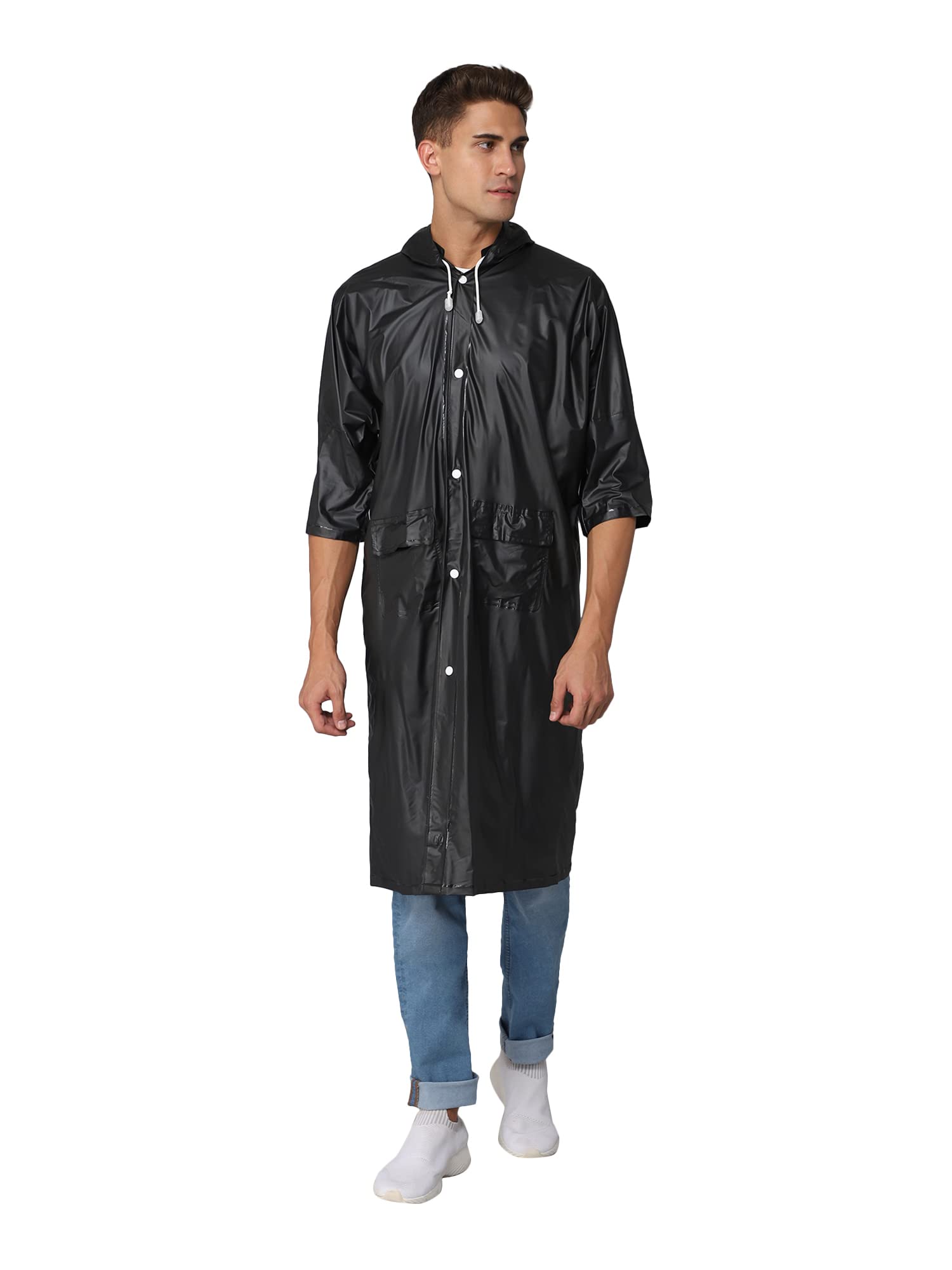 Raincoat for Men and Women Waterproof PVC Material Longcoat with Adjustable Hood Agro Pro Series