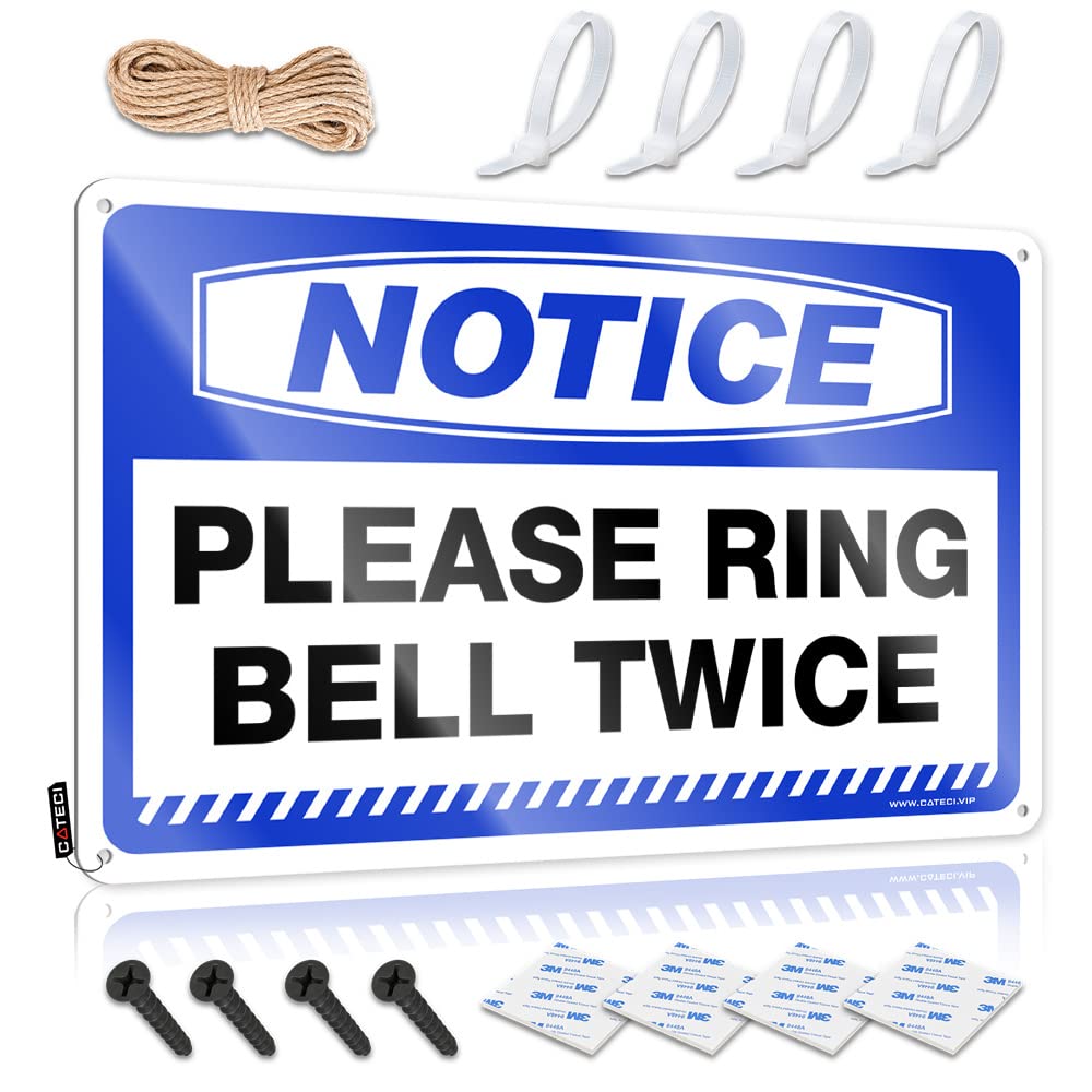 Metal Signs For Bar Notice Please Ring Bell Twice Tin Sign Coffee Sign Decor Funny Beer Sign
