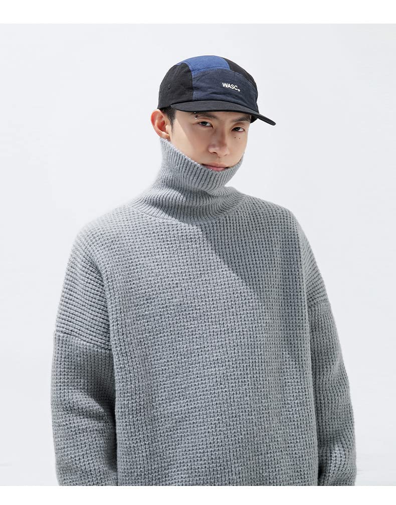 Maglione Sighificatore di Dolcevita alla Moda per Uomini E Donne Alenta E Versatile per Uomini E Donne-Gray,L