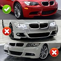 Vista 5 de Q1-TECH, 5 piezas de borde delantero + falda lateral Rocker Winglet Canard difusor ala compatible con BMW E90/E92/E93 (solo modelos M3) 2008-2013