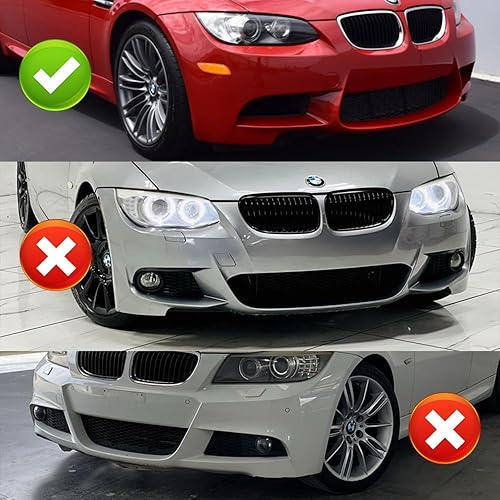 Miniatura 5 de Q1-TECH, 5 piezas de borde delantero + falda lateral Rocker Winglet Canard difusor ala compatible con BMW E90E92E93 (solo modelos M3) 2008-2013,