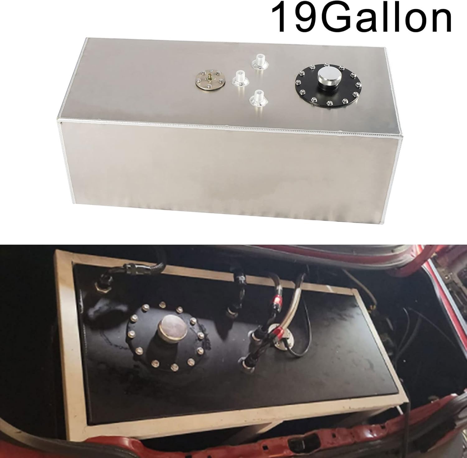 20 Gallon Fuel Cell with Cap Level Sender Street Drift Aluminum Silver