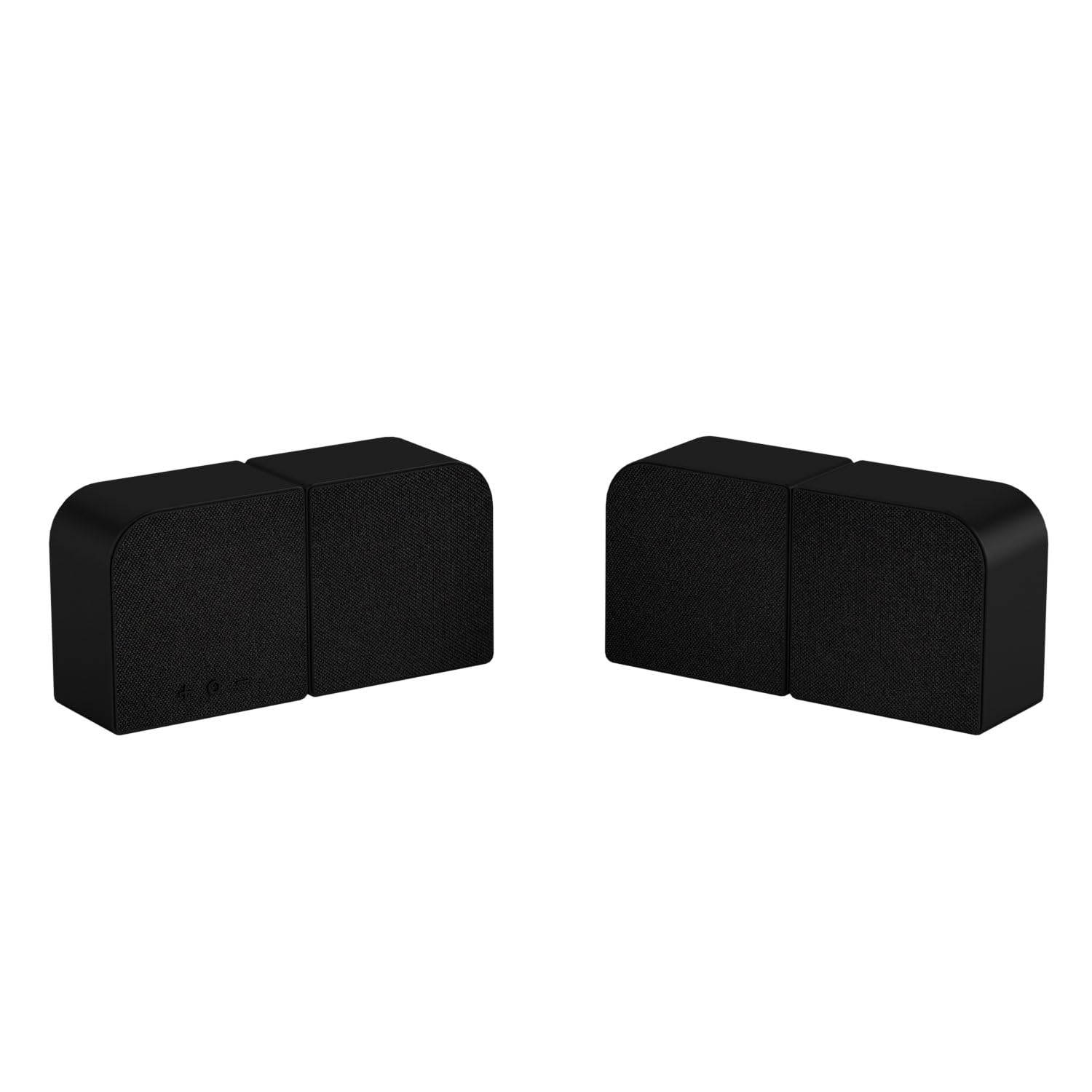 KYF Mini Mur d'Enceintes Bluetooth 6.0 Modulables, 4 Haut-parleurs Magnétiques, 20W RMS, Batterie Rechargeable, Noir