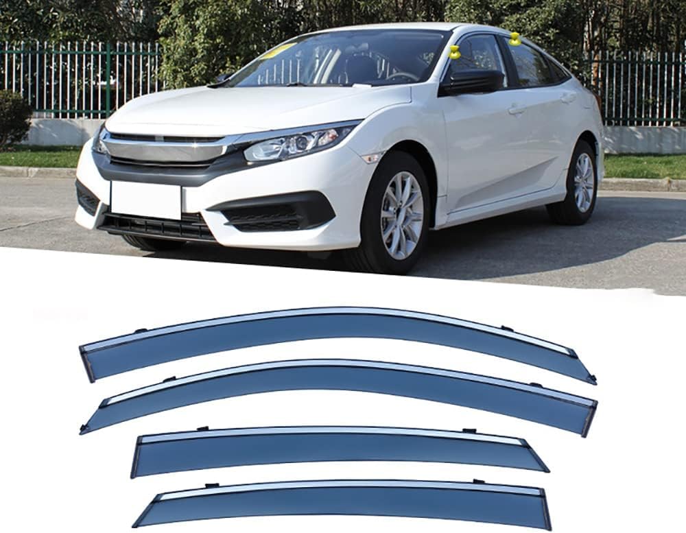 PANXUC Car Wind Deflectors for CIVIC 2016-2021, Side Window Wind Rain Deflector Window Visor Sun Rain Guard Smoke Guards