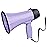MyMealivos Portable Megaphone Bullhorn 20 Watt Power Megaphone Speaker Voice and Siren/Alarm Modes with Volume Control and Strap (Purple)