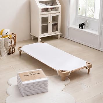 TSUTOMI Cot Sheet for Daycare, Toddler Cot Sheets Daycare,23" X 51",12 Pcs