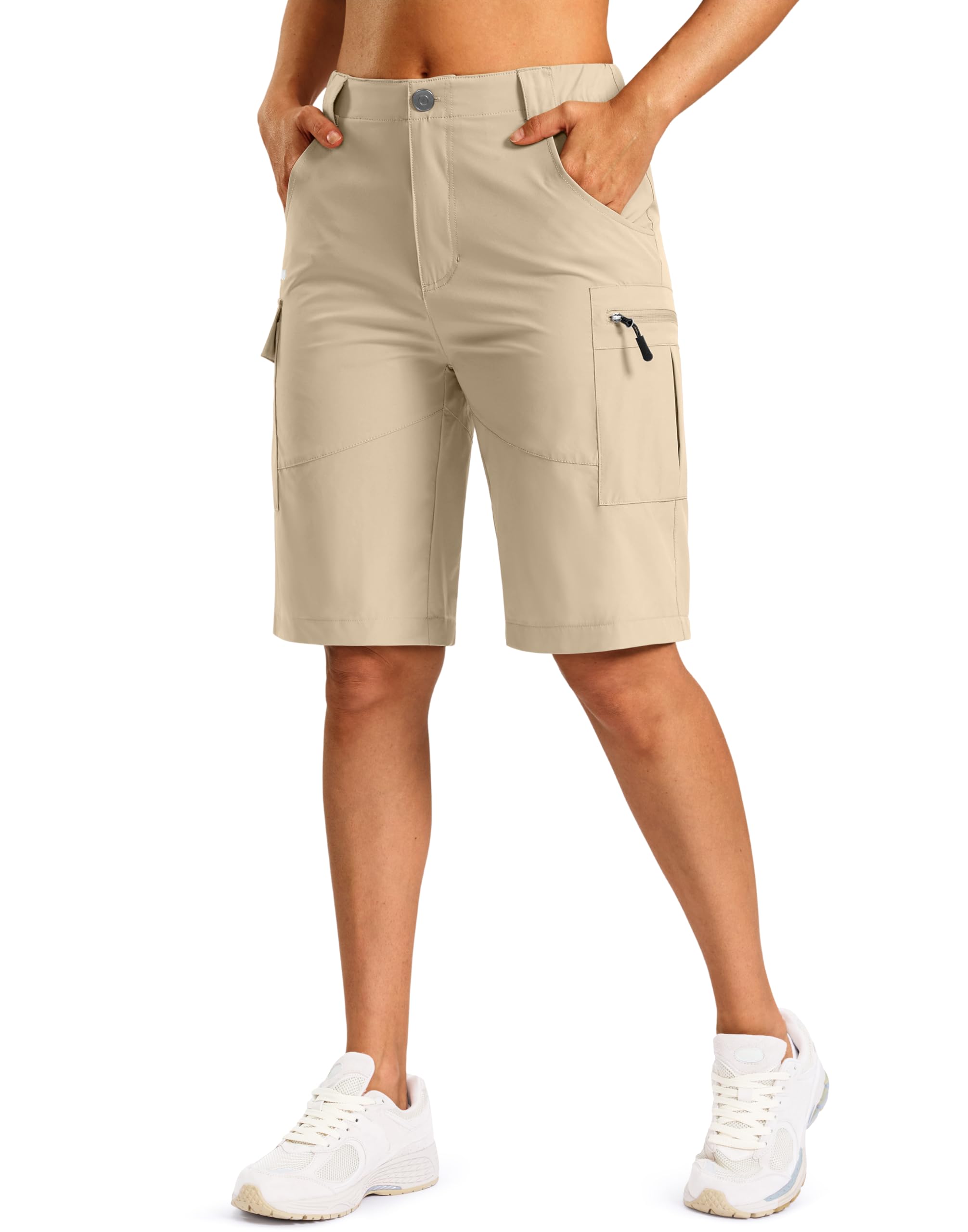 Viodia 7"/9"/11" Hiking Cargo Shorts for Women with Pockets | High Waisted, Quick Dry, Knee Length, Lightweight, Modest, Walking, Outdoor, Fishing, Traval, Casual, Summer