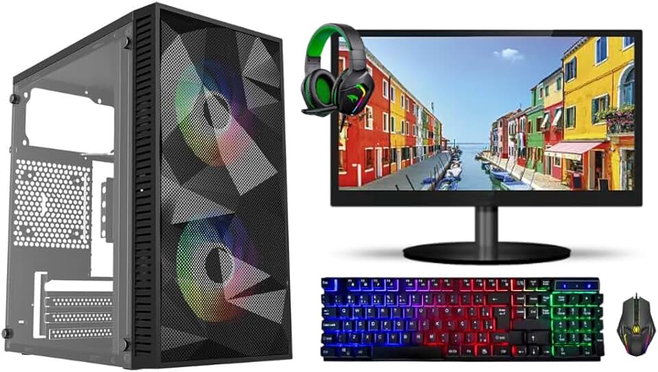 PC GAMER INTEL I5 3470-16GB DDR3 - SSD 240GB - MONITOR 19'' - KIT GAMER: TECLADO, MOUSE E HEADSET