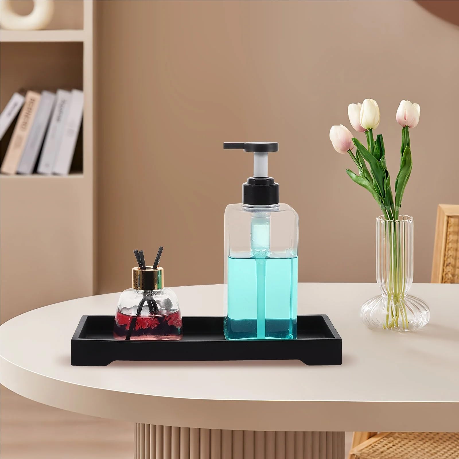 Bandeja de baño de 5 piezas, bandeja de almacenamiento de baño, suministros de ducha, organizador para cosméticos, perfumes