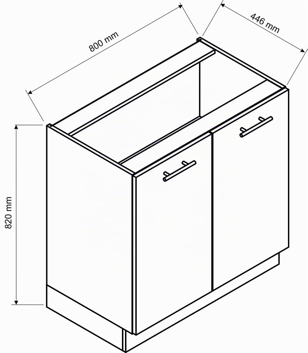 PEGANE Cuisine complète d'angle ANIA 9 éléments Couleur Chêne Artisan, Graphite - Longueur 200/260 cm