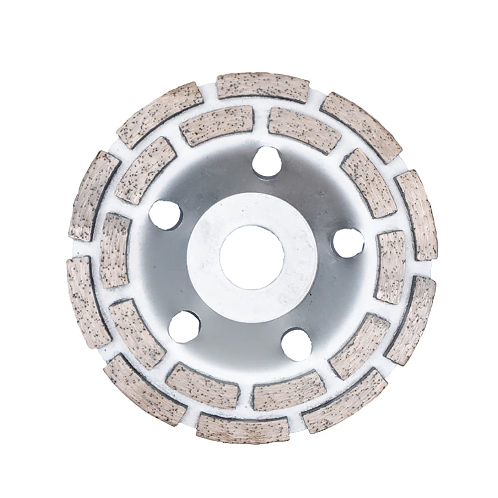 Universale Diamante Grinding Cup Abrasivo Doppia Row Muratura Concrete Wheel Silver Diamond Rettifica Testa Strumento di Taglio per Smerigliatrici Angolo