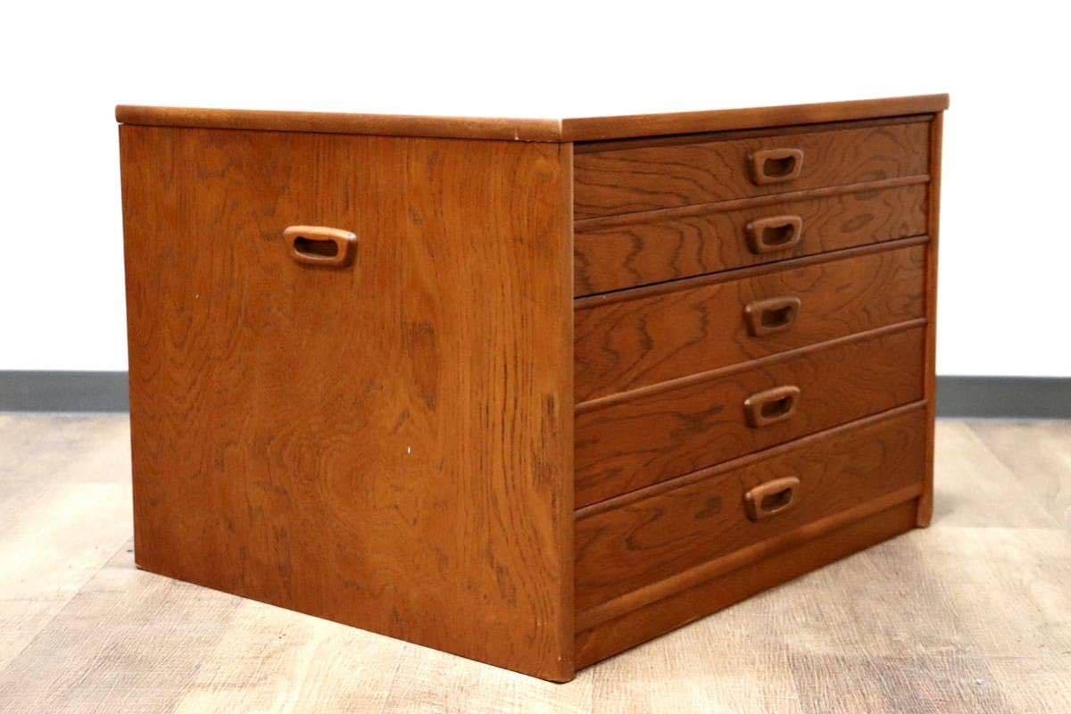 ②【 美品 】きれい 匠民芸106五段チェスト 鍵付 H99×W106×D45 5段6杯 