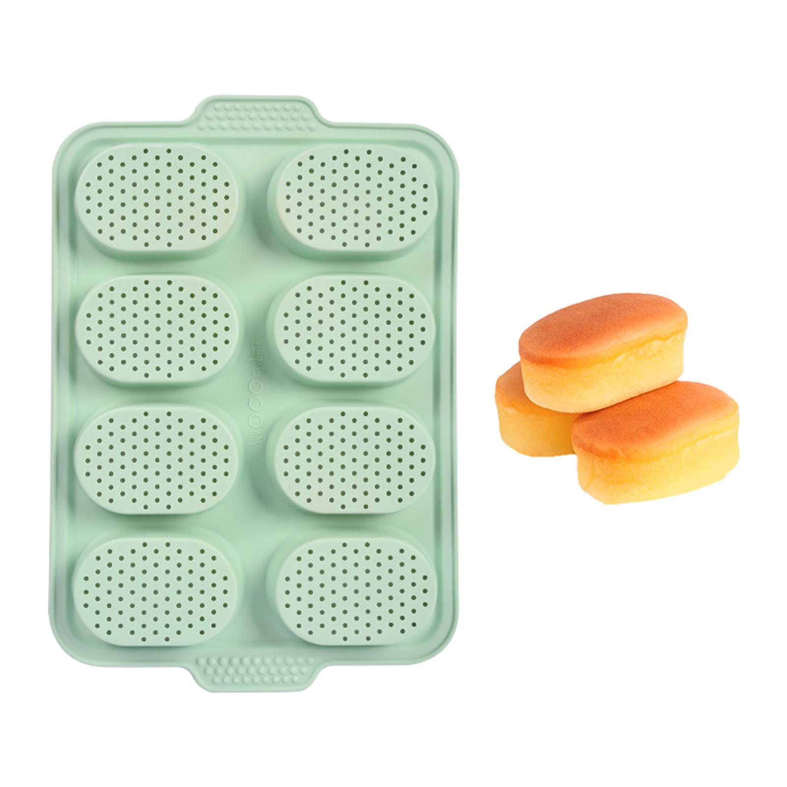 Moldes perforados de silicona con 8 cavidades, antiadherentes, accesorios de cocina para hornear