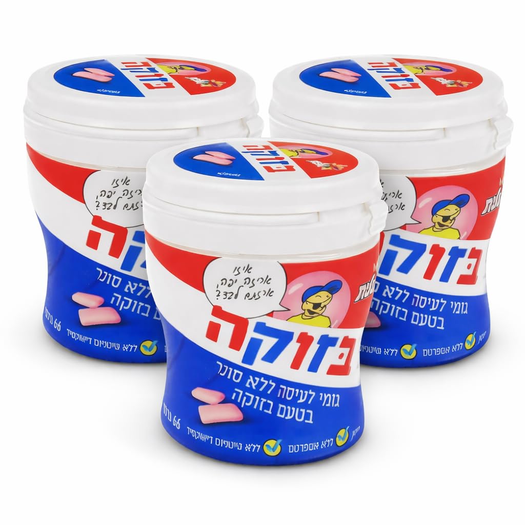 Bazooka Chicle Sin Azúcar Tubo, Pack de 3, 198 g, Sabor Clásico