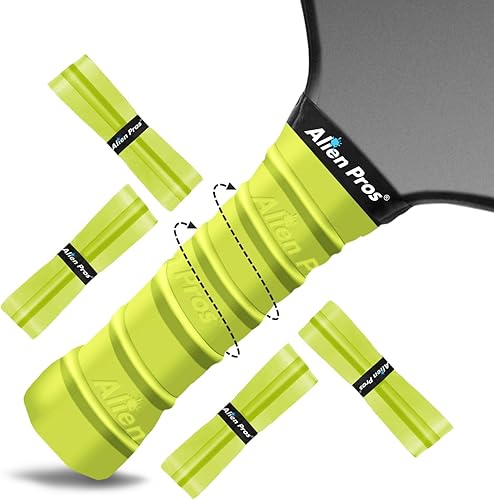 Miniatura 8 de ALIEN PROS Pickleball Overgrip (paquete de 4) con crestas para un mejor control de agarre, cinta de agarre de pickleball precortada y táctil - Cinta