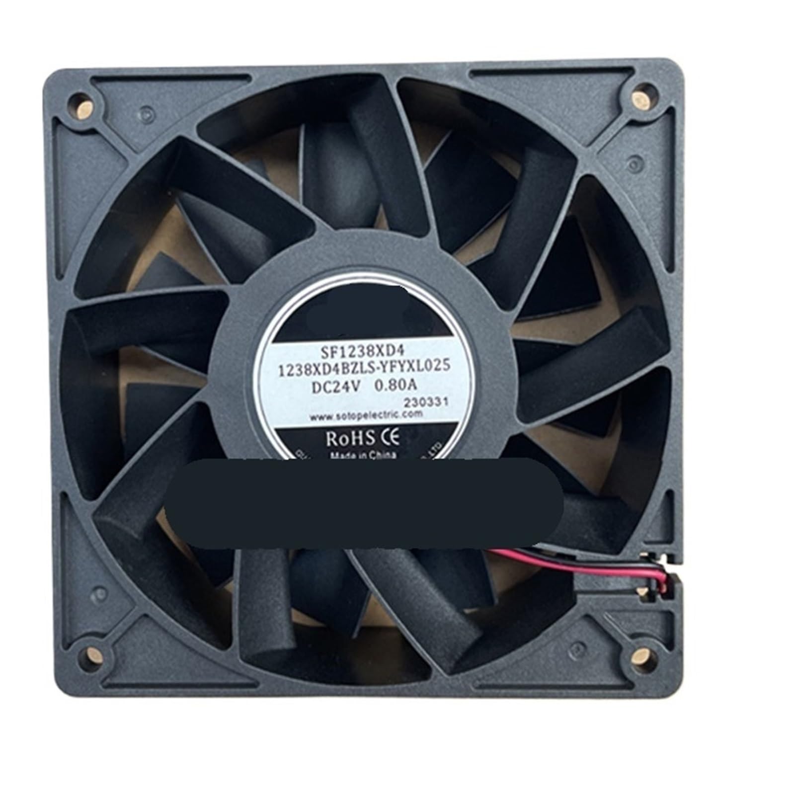 Ventilateur 120mm 24V haute pression statique pour rack informatique