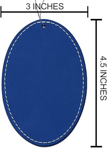 Miniatura 3 de LaserGram Personalized Christmas Ornament, World's Greatest Sister, Faux Leather, Custom Laser Engraved Gift Idea (Oval Shape, Dark Blue)