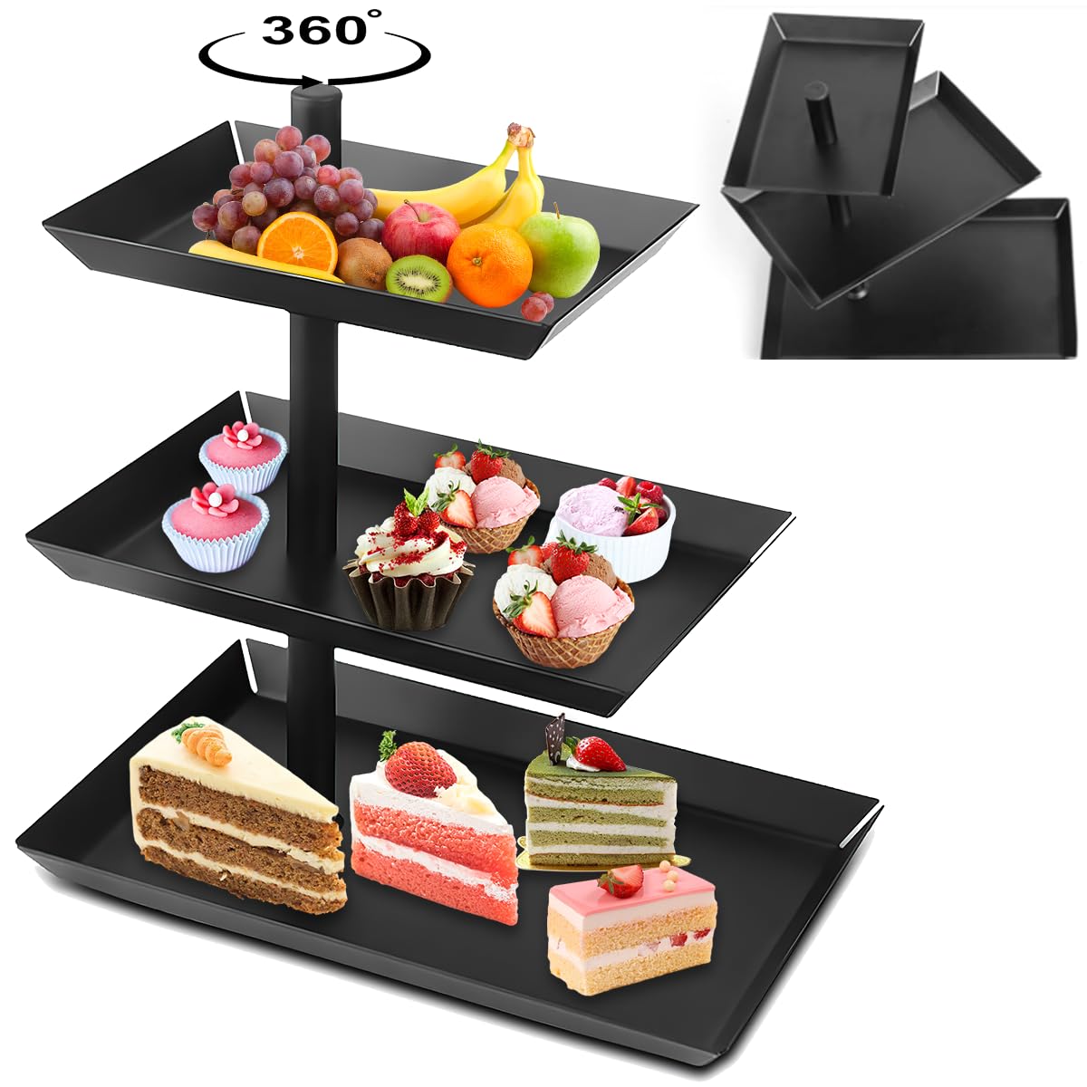 Yamazaki Fruitmand Tower - Zwart