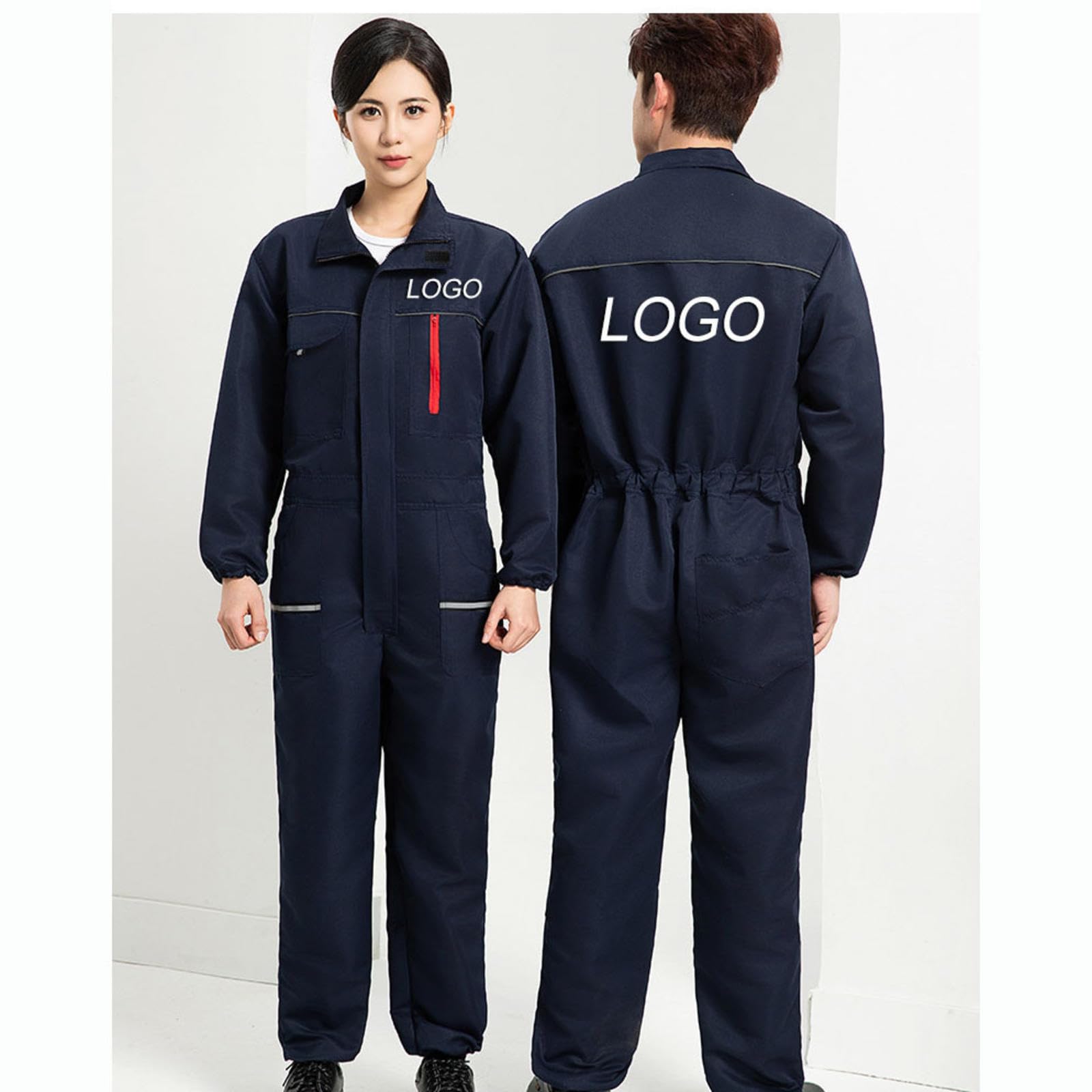 Honghuang Maßgeschneiderte Herren Arbeitskleidung, Arbeitsuniformen mit Individuellem Logo, Personalisierte Overalls für Mechanische Werkstätten, Dicker Feuerfester Overall