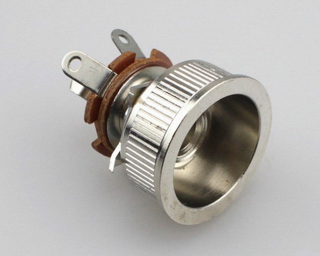 Stainless Steel CUP Style Output Jack Plate with Jack for Tele Guitar