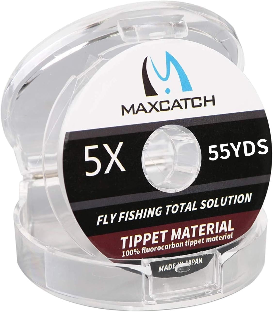 Maxcatch Fluorocarbon Fly Fishing Tippet Material Leader Line –Virtually Invisible – 55yards 0X-6X (Made in Japan)