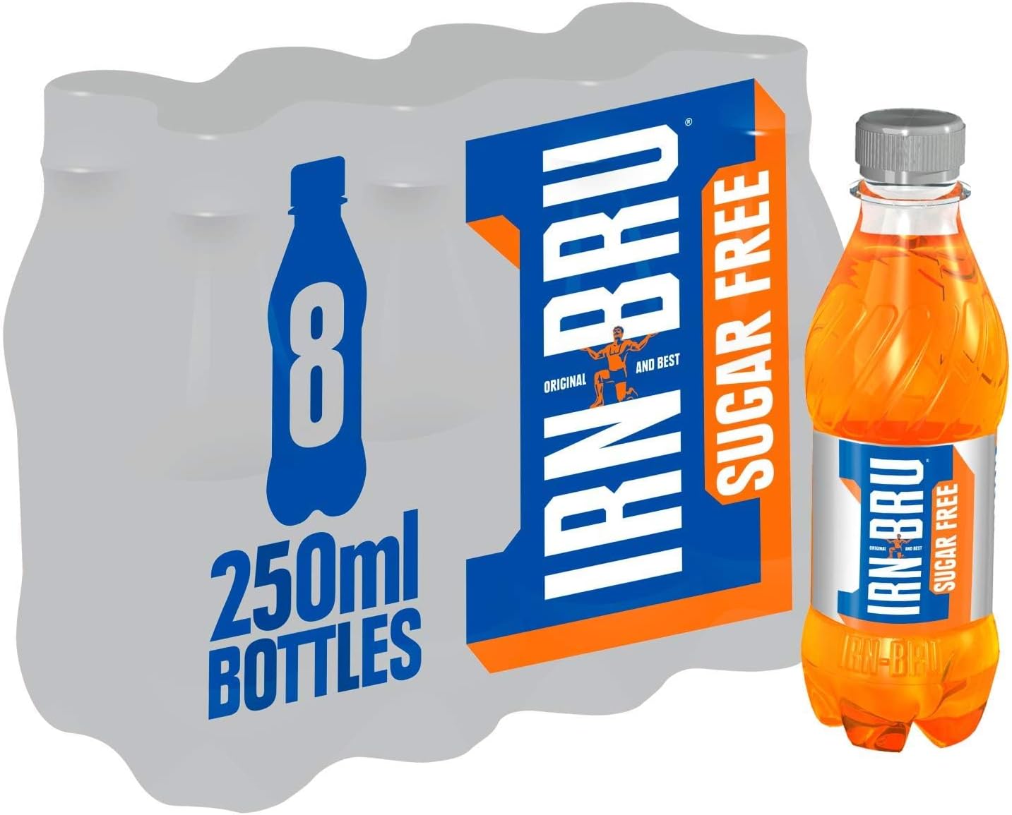 IRNBRU SugarFree Diet, 8 Pack Zero No Sugar & Low Calorie Fizzy