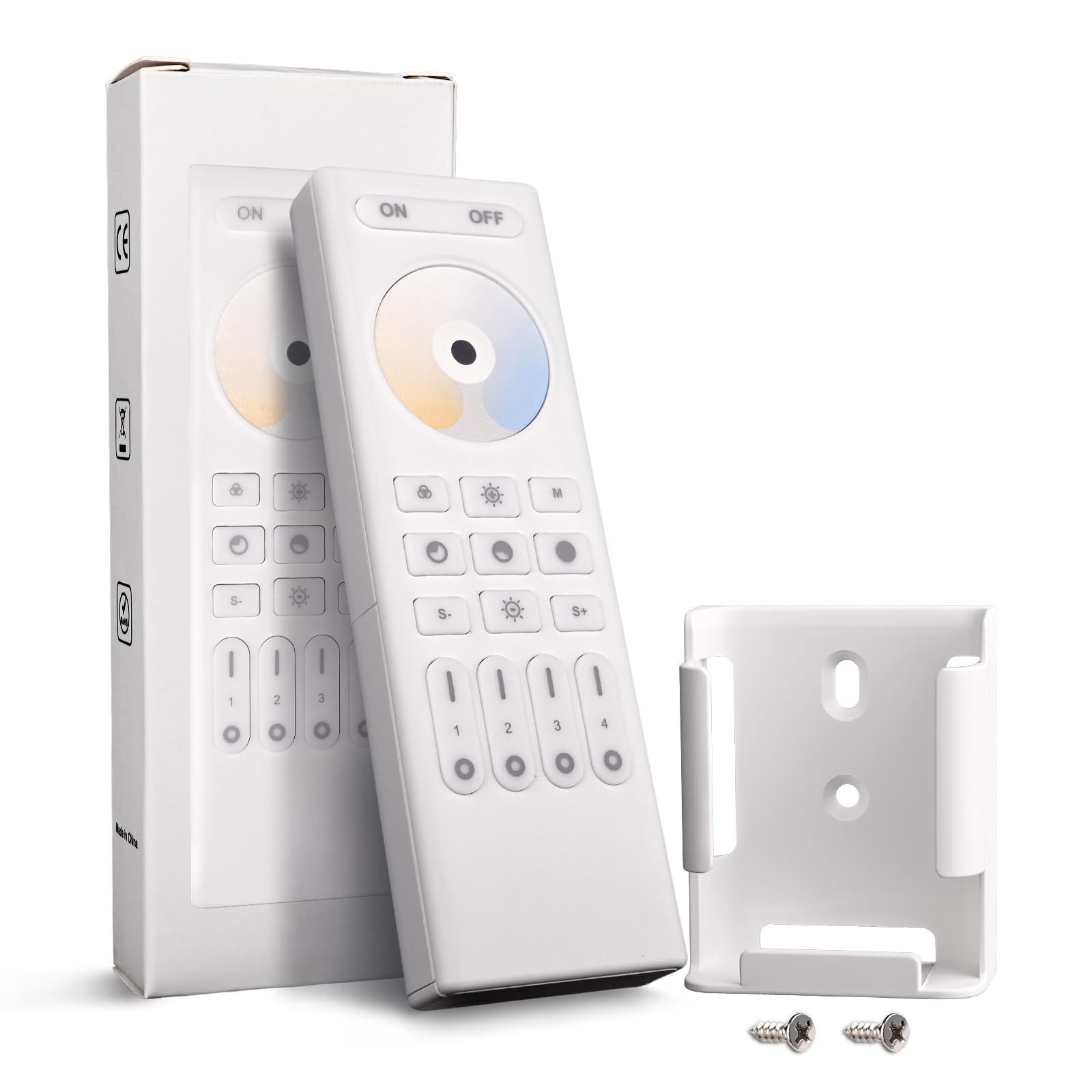 TUNICHX CCT Dual White RC02RF RF Remote 2.4G 4-Zone Touch RF Remote for CCT Controller 5050SMD FCOB COB CCT Work with WB5 LM052 LM053 C02W C02Z C02RF etc