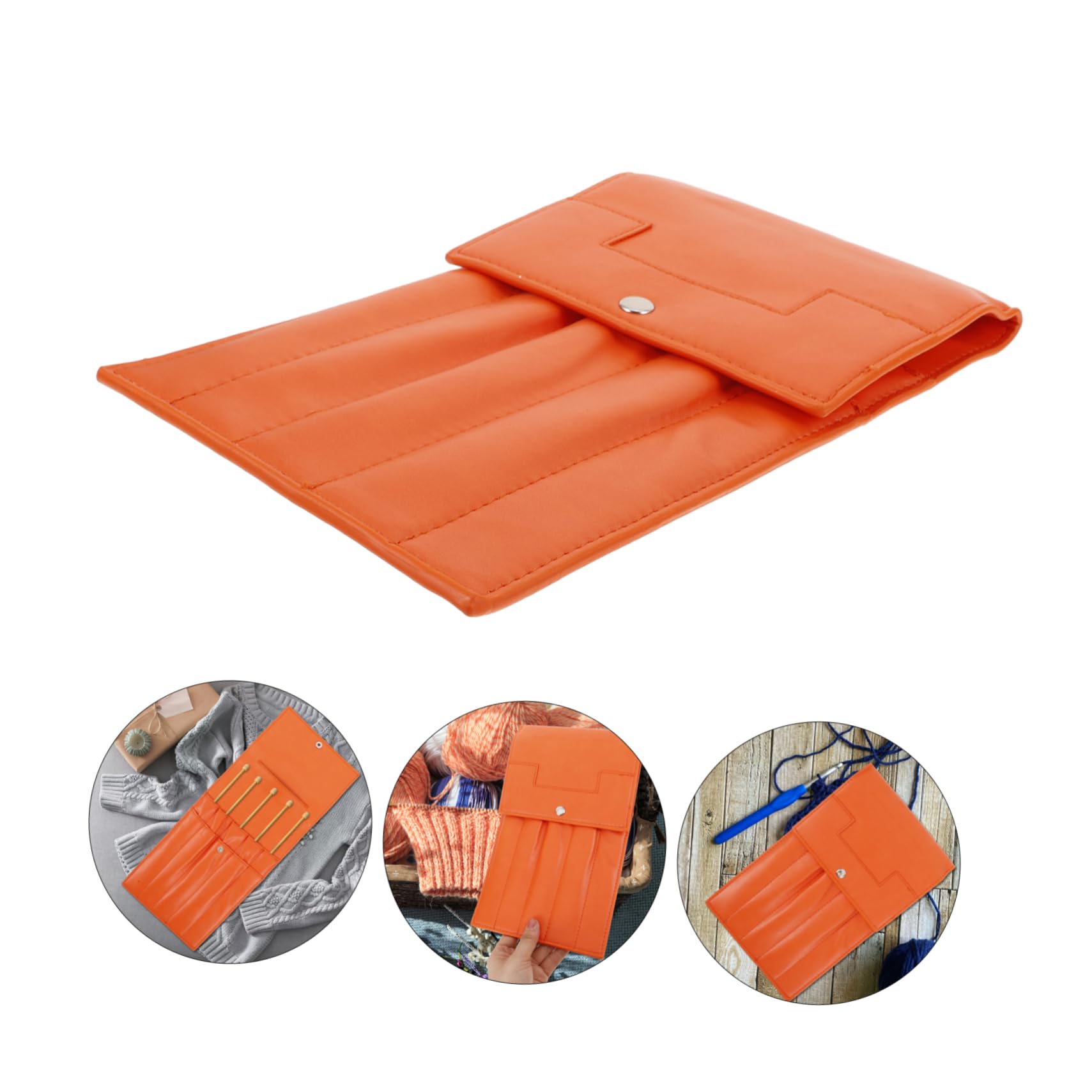 Operitacx Large Capacity Knitting Needle Storage Bag Crochet Hook Organizer Portable Case for Yarn Tools