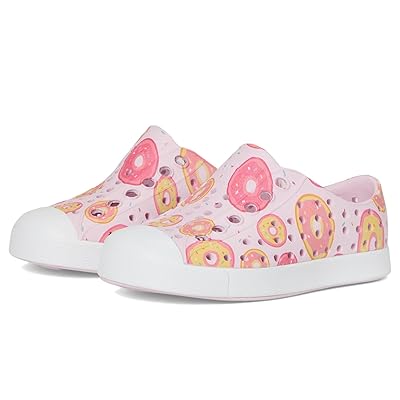 Native Shoes Kids Jefferson Print (Toddler) Girls Shoes Barely Pink/Shell White/Donuts
