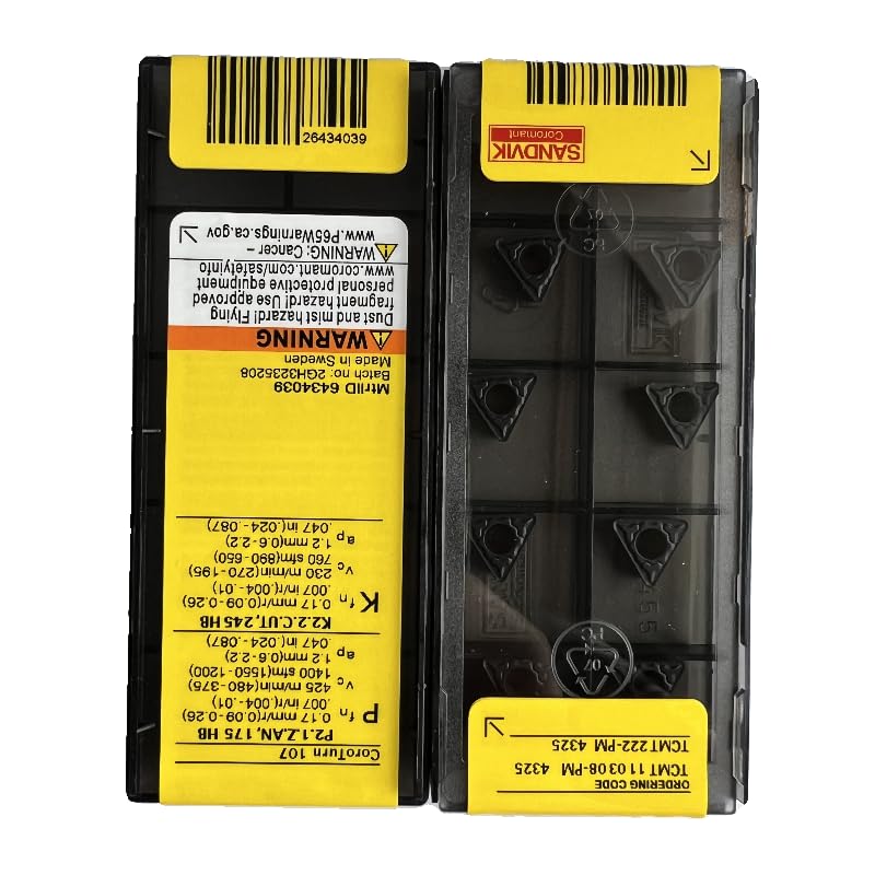 TCMT110308-PM 4325 lame carbure CNC pour finitions de précision