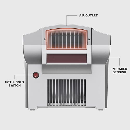 Miniatura 4 de interhasa! Secador de manos comercial, secador de manos eléctrico automático 1800W Secador de aire de mano de alta velocidad para reducción de ruido