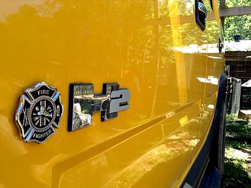 Miniatura 5 de Calcomanía de cruz maltesa de bombero, emblema para automóvil, camión, metal, cromado, calcomanía para coche, camión, calcomanía para vehículo,