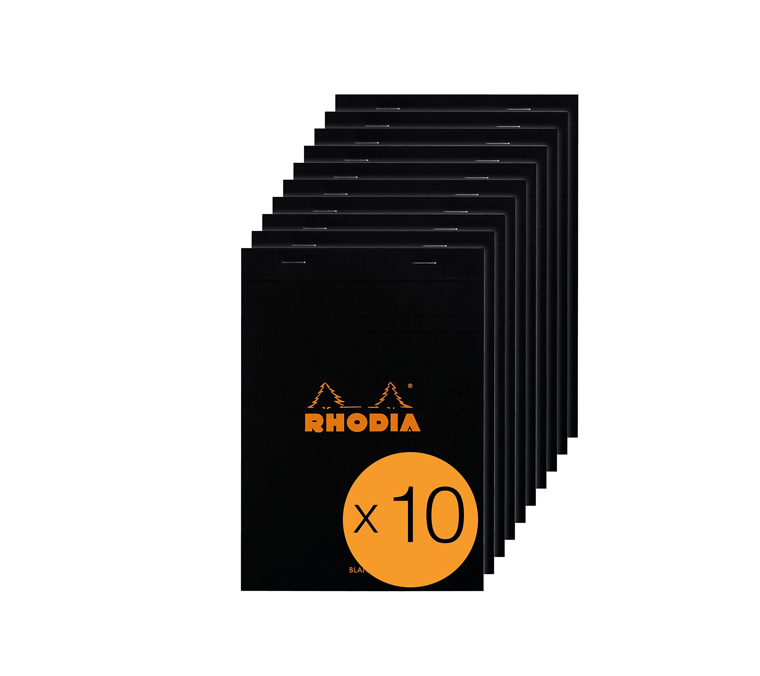RHODIA 160009Cpack - Bloc-Notes Agrafé N°16 Black - A5