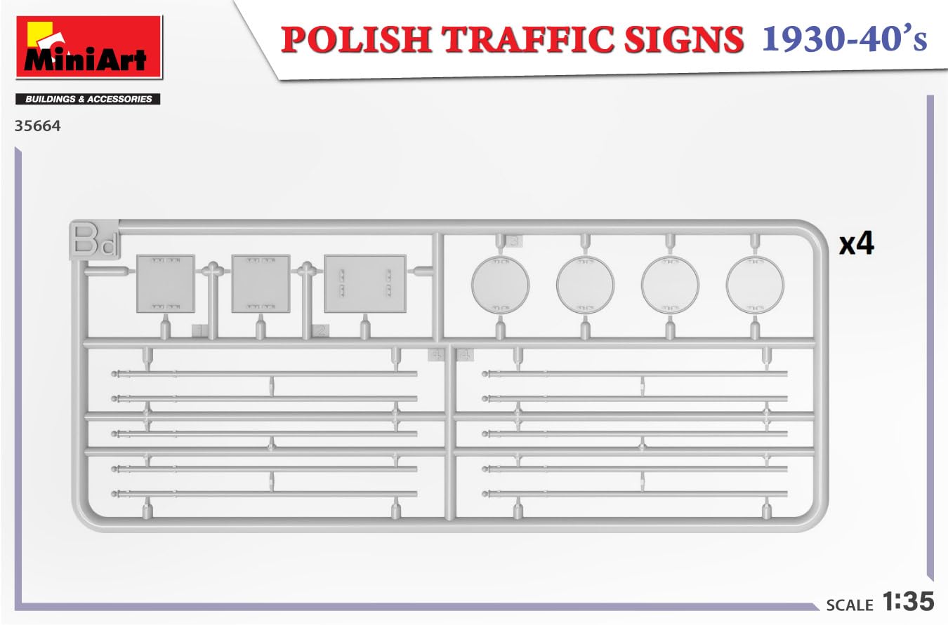 Miniart 1:35 - Traffic Signs Polish 1930's - 40's - Image 3