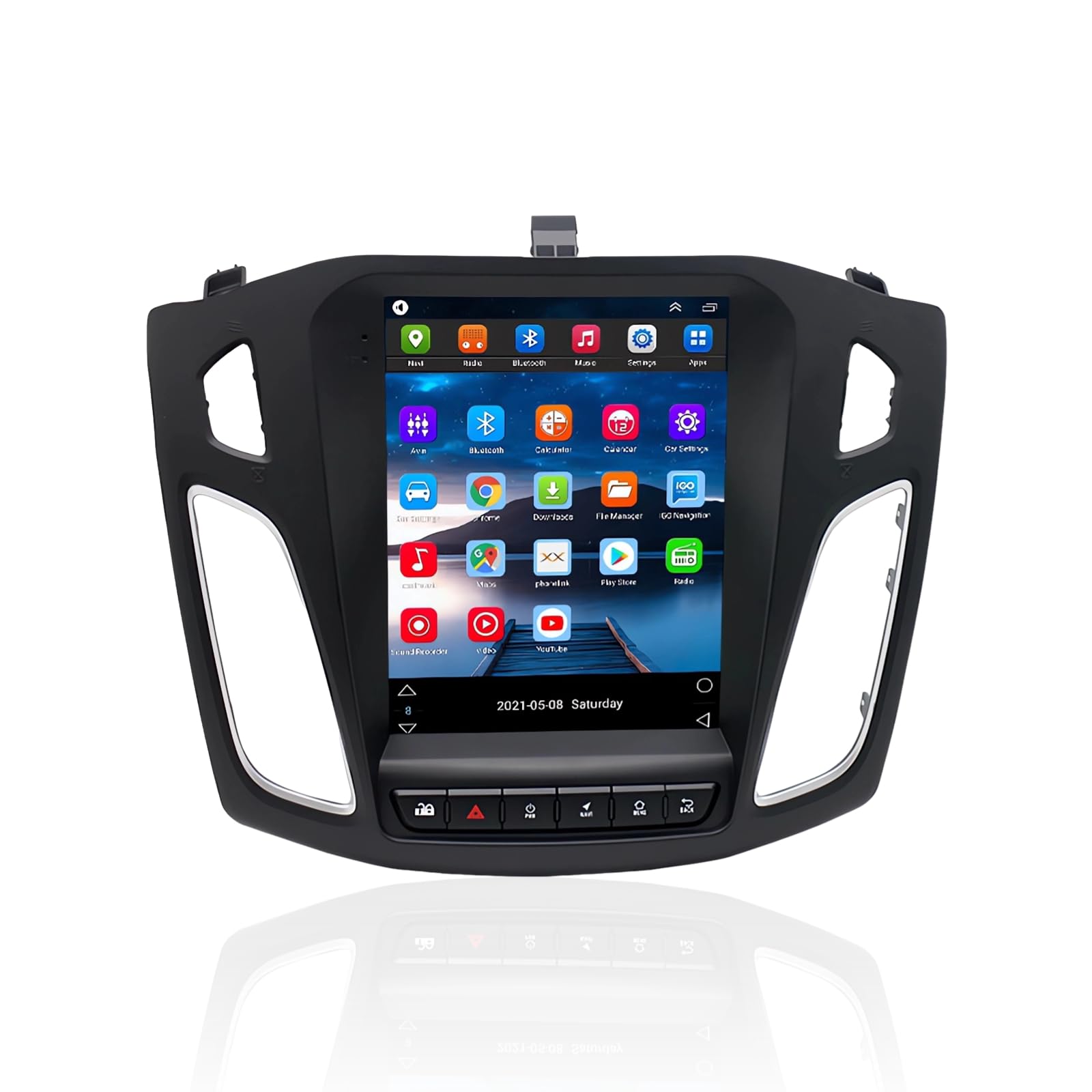 CuifatiCar Radio for Focus 2012 To 2018, 9.7 Inch Touch Screen Car Radio with Carplay for Android Car Mirrorlink, BT4.0 Car Multimedia Player Radio Receiver