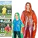 Lingito 20 Pack of Family Rain Ponchos | Disposable Emergency Ponchos | Perfect for Camping, Hiking & Travel