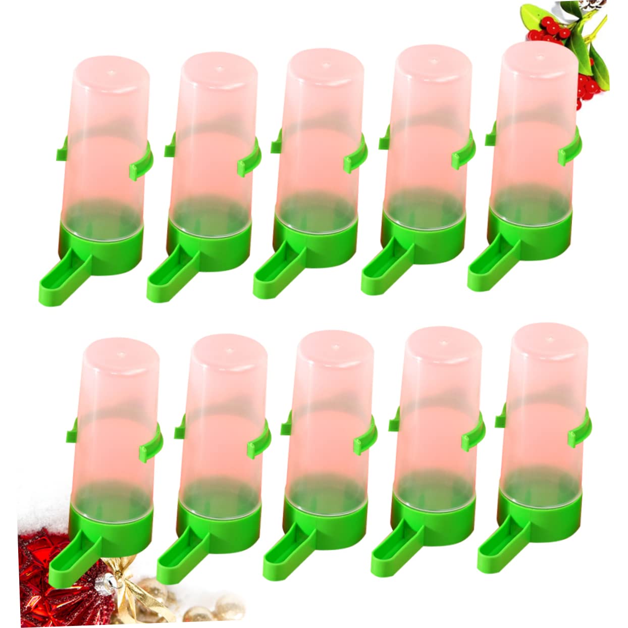 Happyyami Automatic Bird Parrot Feeding Cup Bird Water Dispenser Parrot Drinking Fountain Leakproof