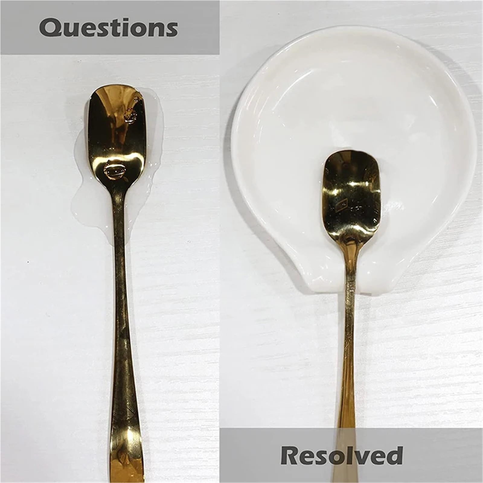 Soporte de cerámica multiusos for reposa cucharas, utensilios cocina for el hogar, vajilla, 2 uds para Cucharas, Tenedores y Cubiertos
