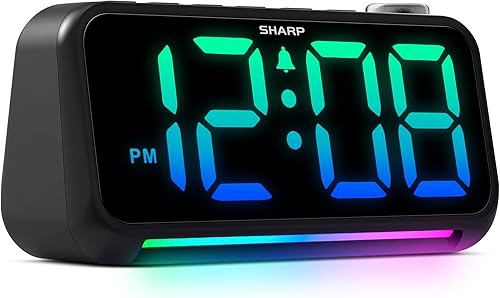 Sharp Reloj digital LED para dormitorio, despertador súper fuerte para personas que duermen pesadamente para mesita de noche, reloj de escritorio disponible en Yaxa Costa Rica