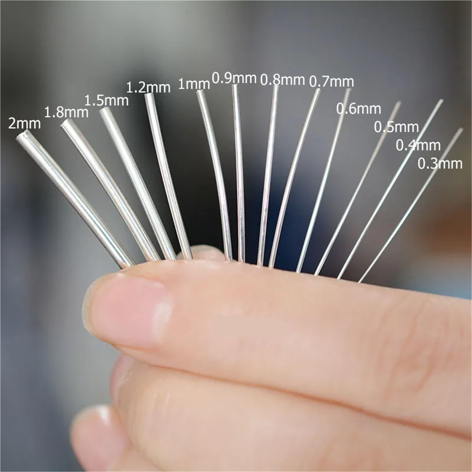 1 Meter/Rolle Silberdraht 925 zur Schmuckherstellung, Drahtdurchmesser 0,3–2 mm, Sterlingsilber, runder Draht for Schmuck, DIY, Perlendraht, Zubehör(2.0mm)