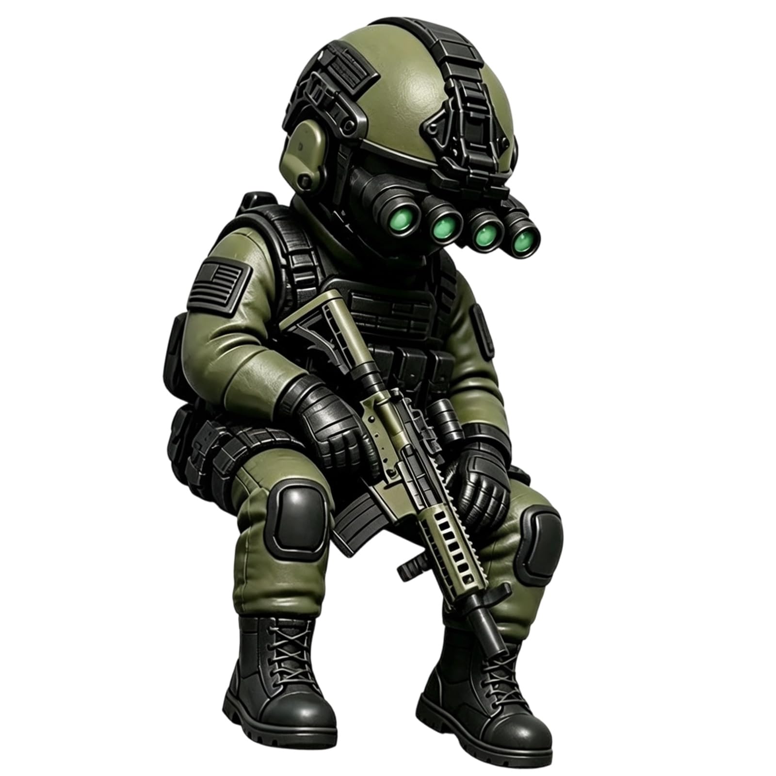 alloneslife Scale Detailed Display Action Figure with Authentic Gear and Customizable Poses Great for Gifts and Collections Strategic Tiny Soldier Figurine