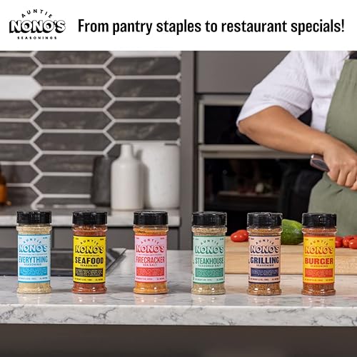 Miniatura 5 de Auntie Nonos Steakhouse Sal sazonada condimento natural sin gluten para filetes cerdo verduras y hamburguesas 8 onzas
