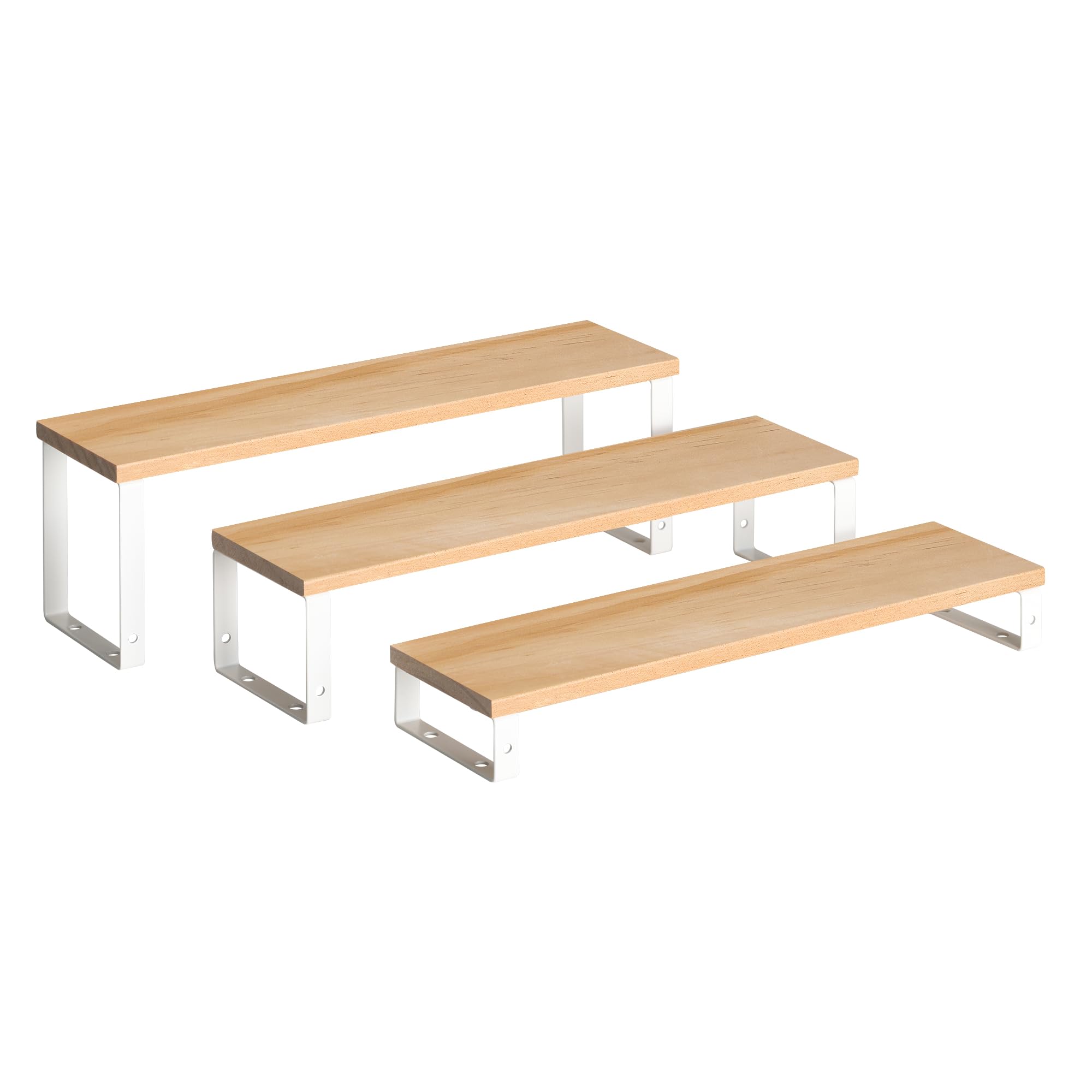 Amazon.com: FOUCSSOMEI Spice Rack 3 Tier, Wooden Spice Rack Organizer ...